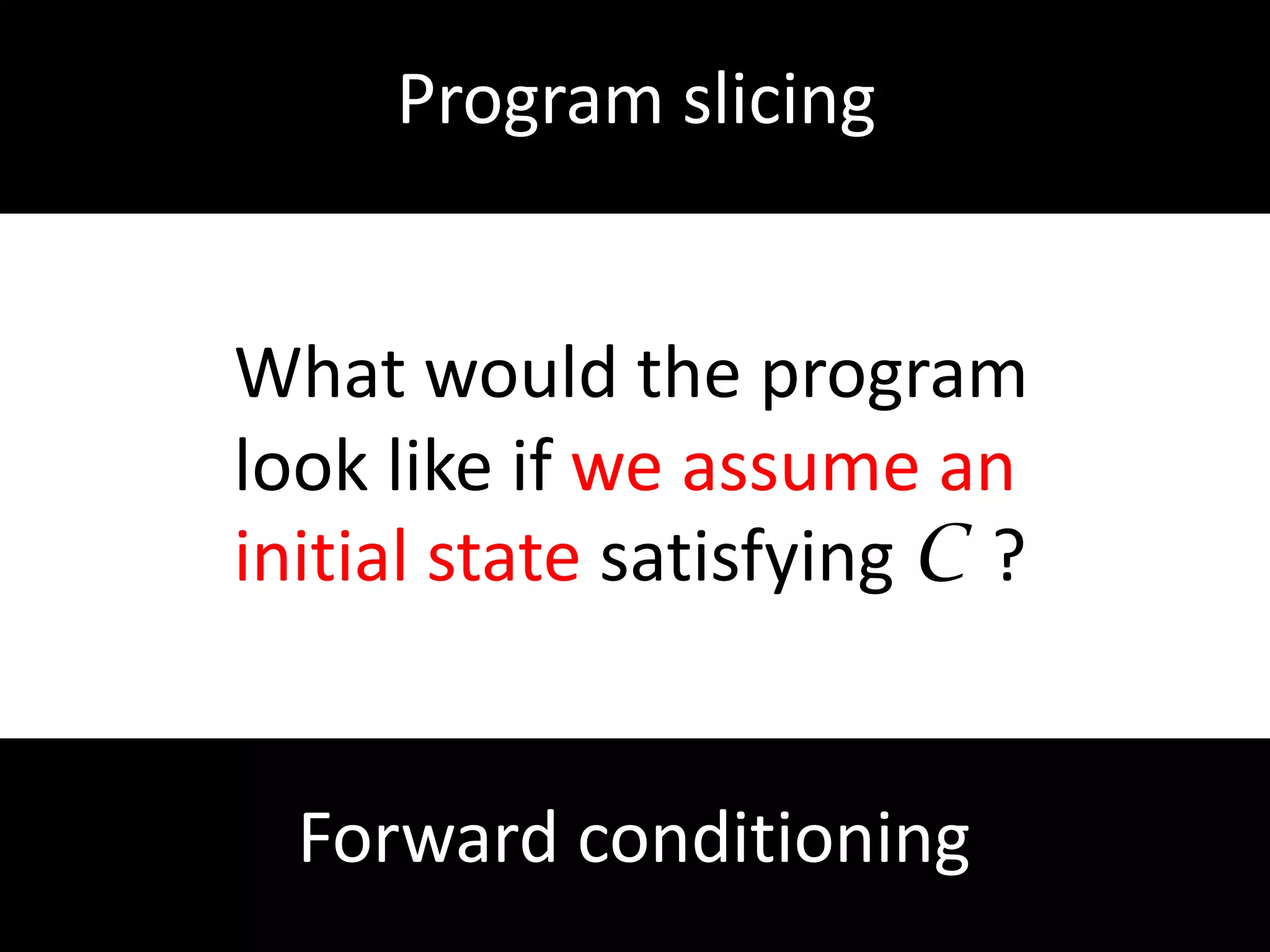 What is program analysis?