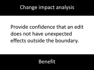 Program slicingDeletesstatementsthatwill not be executed given the initial state.Forward conditioning