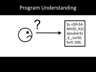 Program Understanding?$s.=($f=$ARGV[$_%2])x(substr$s,$_,1or$f)for0..500;