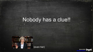 @wearedigitl
http://digitl.agency
Nobody has a clue!!
(even her)
 