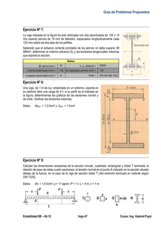 Guía de Problemas Propuestos
Estabilidad IIB – 64.12 hoja 47 Curso: Ing. Gabriel Pujol
Anexo Tablas
 