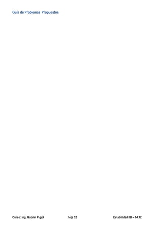 Guía de Problemas Propuestos
Curso: Ing. Gabriel Pujol hoja 32 Estabilidad IIB – 64.12
 