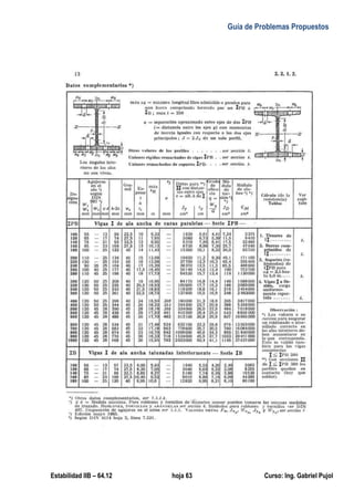 Guía de Problemas Propuestos
Estabilidad IIB – 64.12 hoja 63 Curso: Ing. Gabriel Pujol
 