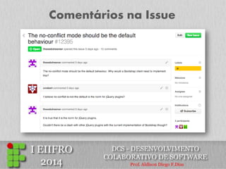 Comentários na Issue  