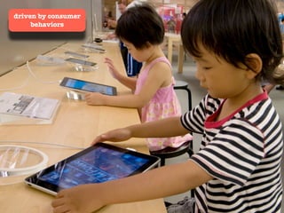 driven by consumer
     behaviors
 