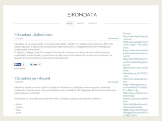 Eikondata - nuevo perfil en weebly