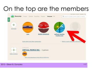 2015 – Eileen B. Gonzales 117
On the top are the members
 