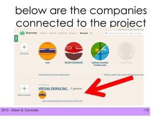 2015 – Eileen B. Gonzales 118
below are the companies
connected to the project
 