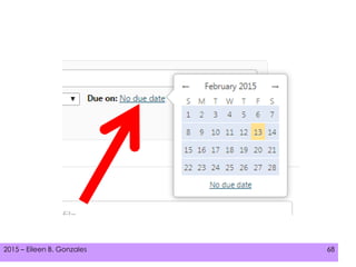 2015 – Eileen B. Gonzales 682015 – Eileen B. Gonzales 68
 