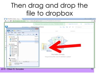 2015 – Eileen B. Gonzales 70
Then drag and drop the
file to dropbox
 