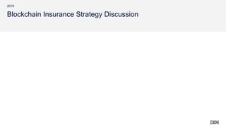 2019
Blockchain Insurance Strategy Discussion
 
