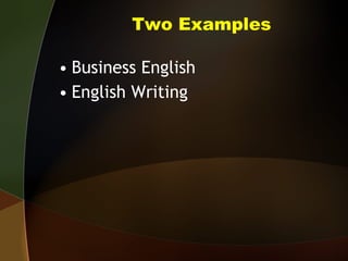 Two Examples Business English English Writing 