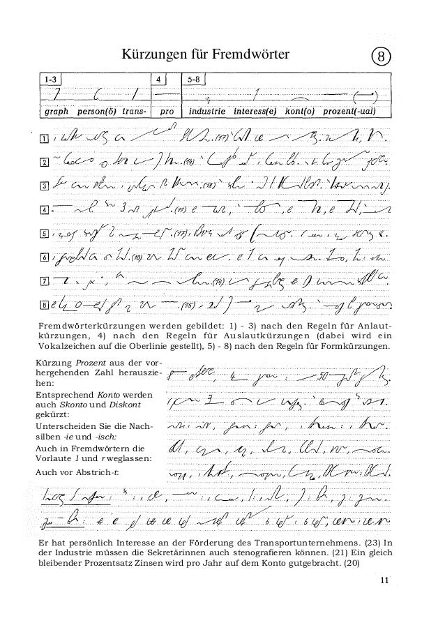 Eilschrift nach mass