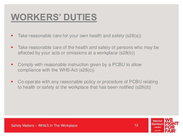 Safety Matters Oh S In The Workplace