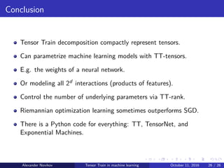 Tensor Train decomposition in machine learning | PDF | Technology ...