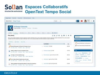 Espaces Collaboratifs
OpenText Tempo Social

 