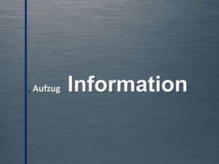 1. Einführung: CI & NCI
© PROJECT CONSULT Unternehmensberatung Dr. Ulrich Kampffmeyer GmbH 2011

/ Autorenrecht: <Vorname Nachname> Mrz-14 / Quelle: PROJECT CONSULT 2

Früher unterschieden wir zwischen

CI

Coded Information und

NCI

Non-Coded Information

Diese Zeiten sind vorbei!

Copyright © PROJECT CONSULT 207 - 2013
Urheberrecht Dr. Ulrich Kampffmeyer 1991 - 2013

PROJECT CONSULT
Unternehmensberatung Dr. Ulrich Kampffmeyer GmbH

Isestraße 63
20149 Hamburg

www.PROJECT-CONSULT.com
© PROJECT CONSULT 2013

5

 