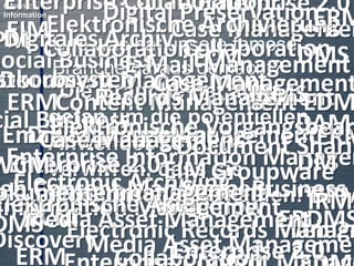 1. Einführung: Wissenspyramide
© PROJECT CONSULT Unternehmensberatung Dr. Ulrich Kampffmeyer GmbH 2011

/ Autorenrecht: <Vorname Nachname> Mrz-14 / Quelle: PROJECT CONSULT 2

Beispiel
Marktverhalten der
Börse im Ausland
Wechselkurs
1 € = 1,25 $

Wissen
Beziehungen

Information
Kontext

Copyright © PROJECT CONSULT 207 - 2013
Urheberrecht Dr. Ulrich Kampffmeyer 1991 - 2013

Daten

1,25

Syntax

Zeichen

„1“, „2“, „5“ und „,“

© Copyright PROJECT CONSULT GmbH 1992 - 2013 / Autorenrecht Dr- Ulrich Kampffmeyer 2007-2013

PROJECT CONSULT
Unternehmensberatung Dr. Ulrich Kampffmeyer GmbH

Isestraße 63
20149 Hamburg

www.PROJECT-CONSULT.com
© PROJECT CONSULT 2013

9

 