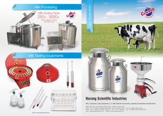 Manufacturers & Exporters of Dairy Equipments, Milk Cans,Cream Separators,Milk Buckets,Butter Churners,Dairy Lab Glasswares.