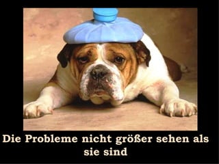 Die Probleme nicht größer sehen als sie sind 
