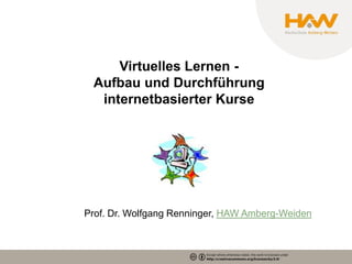 Virtuelles Lernen -
 Aufbau und Durchführung
  internetbasierter Kurse




Prof. Dr. Wolfgang Renninger, HAW Amberg-Weiden
 