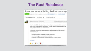 The Rust Roadmap
 