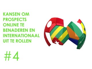 KANSEN OM
PROSPECTS
ONLINE TE
BENADEREN EN
INTERNATIONAAL
UIT TE ROLLEN



#4
 