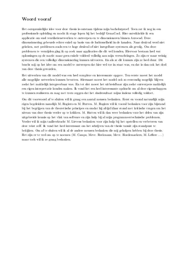 Thesis woord vooraf picture