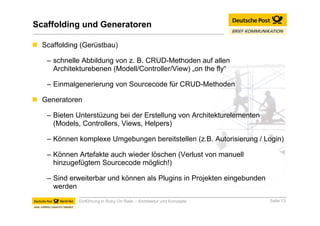 Einführung in Ruby On Rails