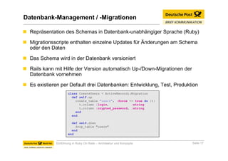 Einführung in Ruby On Rails