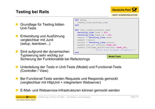 Einführung in Ruby On Rails