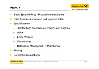 Einführung in Ruby On Rails