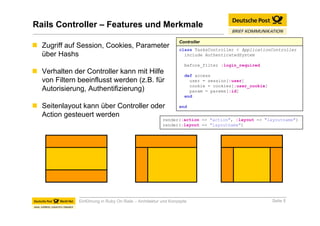 Einführung in Ruby On Rails