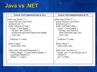 Java vs .NET
 