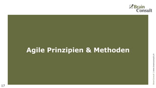 BrainConsultAG|www.brainconsult.chBrainConsult|www.brainconsult.ch
Agile Prinzipien & Methoden
17
 