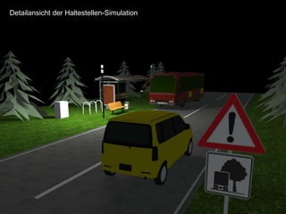 Detailansicht der Haltestellen-Simulation
 
