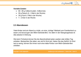 Copyright © 2013 digiload24 Einführung in die Familienkost | Valeria Föll | Seite 16
Nach und nach wird Ihr Kind lernen, a...