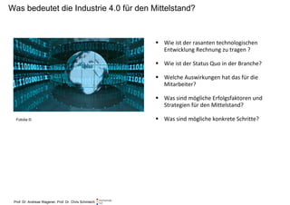 "Standort Deutschland", "Industrie 4.0" und die Digitalisierung: Vom Exportweltmeister zum digitalen Entwicklungsland? Andreas Wagener, Chris Schmiech