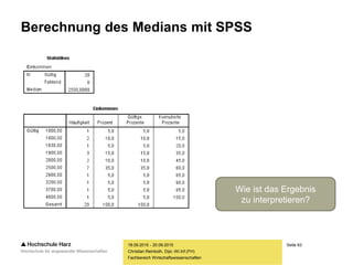 Einführung in SPSS Slide 63