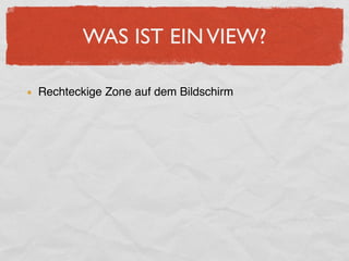 Einfürung iPhone Entwicklung