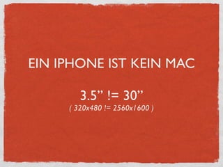 Einfürung iPhone Entwicklung