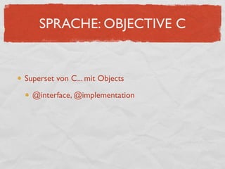 Einfürung iPhone Entwicklung