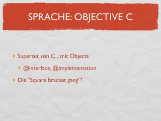 Einfürung iPhone Entwicklung