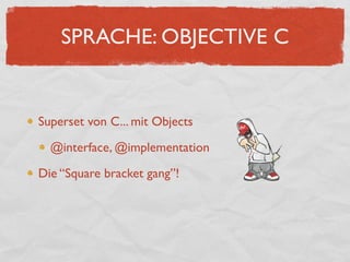 Einfürung iPhone Entwicklung