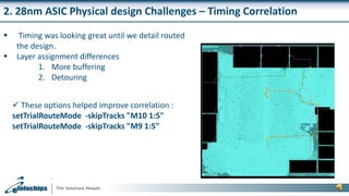 Physical Design Flow Challenges at 28nm on Multi-million Gate Blocks | PPTX