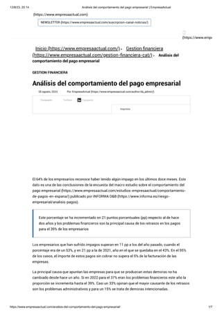 Einforma ANALISIS DEL COMPARTAMIENTO DE PAGOS EMPRESARIAL Agosto23.pdf