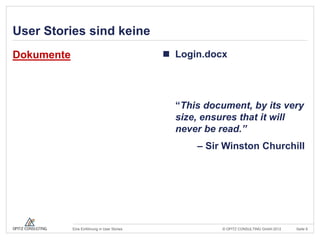Einführung in User Stories Slide 9