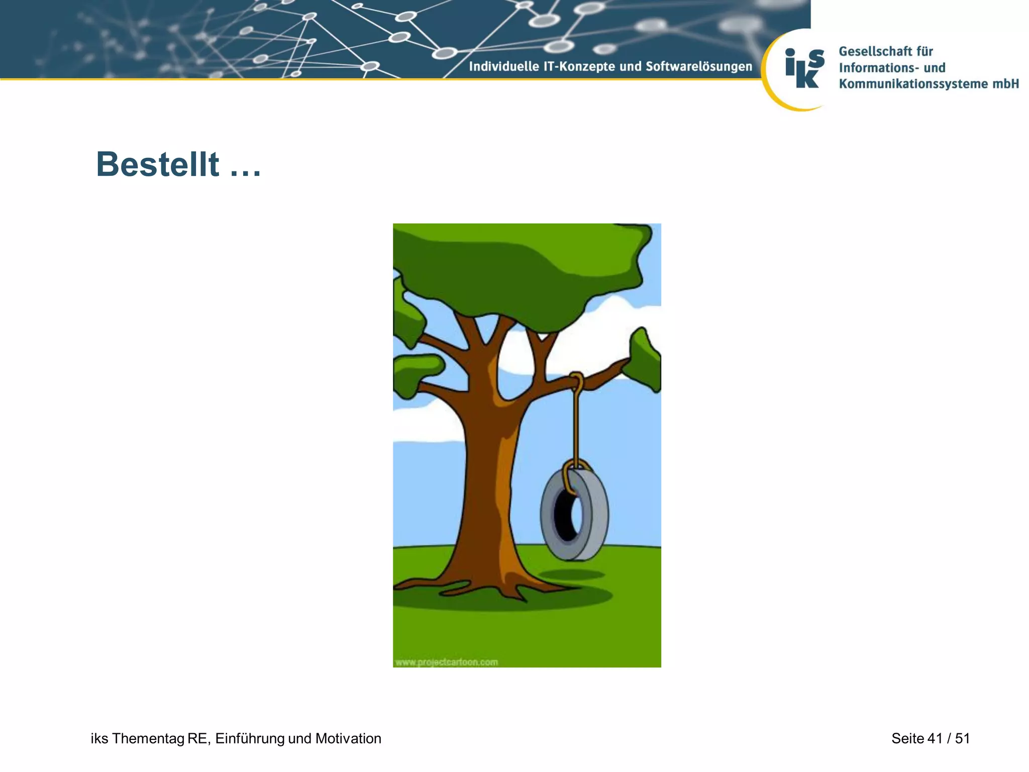 Bestellt …




iks Thementag RE, Einführung und Motivation   Seite 41 / 51
 