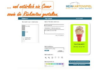 ... und natürlich ein Cover sowie die Rückseiten gestalten. 