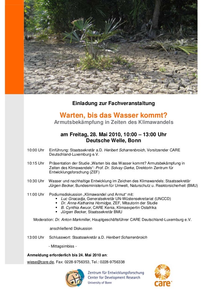 Einladung Armutsbekampfung Und Klimawandel Pdf